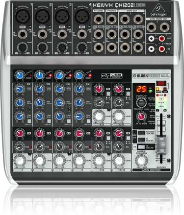 Mezcladora Behringer 12 Canales, 4 Xlr C/Efectos, Qx1202usb